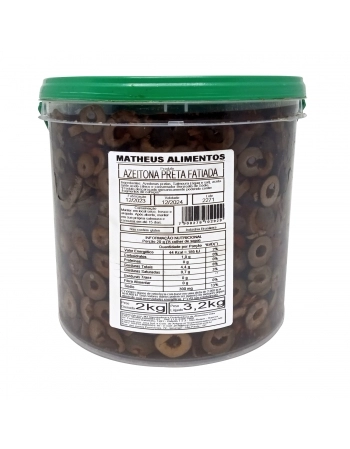 AZEITONA PRETA FATIADA MATHEUS BD 2KG