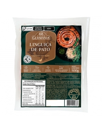 LINGUICA DE PATO CONGELADA VILLA GERMANIA 500G