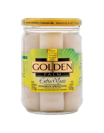 PALMITO PUPUNHA INTEIRO GOLDEN PALM 270G