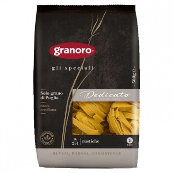 RUSTICHE BRONZO NINHO SFOGLIA RUVIDA GRANO DURO GRANORO 500G