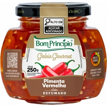 GELEIA DE PIMENTA VERMELHA DEFUMADA BOM PRINCÍPIO 250G
