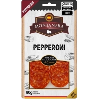 SALAME PEPPERONI FATIADO MONTANERA 80G