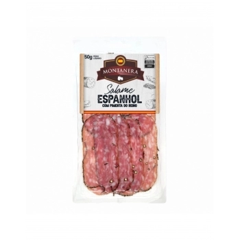 SALAME ESPANHOL C/ BORDA PIMENTA FATIADO MONTANERA 50G