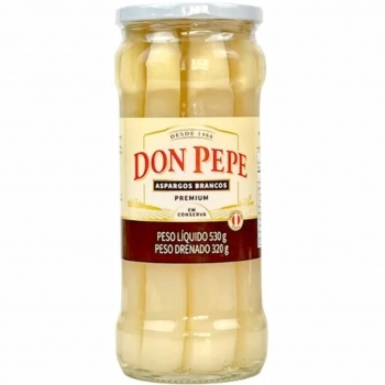 ASPARGOS BRANCOS EM CONSERVA DON PEPE VD 330G LIQ / 205G DRE