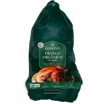 FRANGO ORGANICO INTEIRO COM MIUDOS CONGELADO VILLA GERMANIA 2KG (CX 16KG)P.VARIAVEL