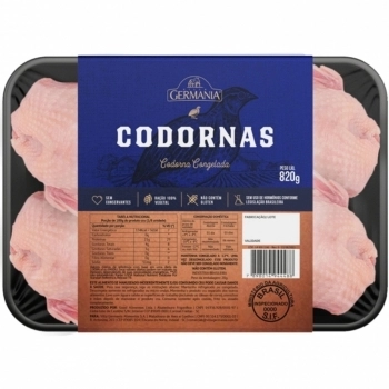 CODORNA INTEIRA CONG SEM MIUDOS VILLA GERMANIA BDJ 820G (4X205G)(CX 9,84KG)P.FIXO