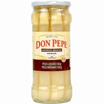ASPARGOS BRANCOS EM CONSERVA DON PEPE VD 330G LIQ / 205G DRE