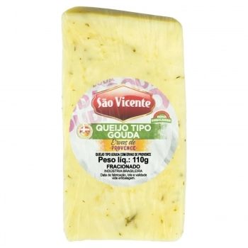 QUEIJO GOUDA ERVAS PROVANCE SAO VICENTE 110G - SKIN PACK