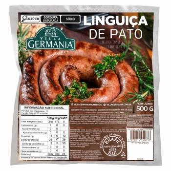 LINGUICA DE PATO CONGELADA VILLA GERMANIA 500G