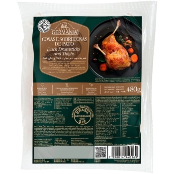 PATO COXA SOB COXA CONG VG 480G(2UND ±240G) P FIXO VAREJO (CX 7,5KG)