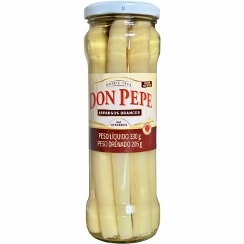 ASPARGOS BRANCOS EM CONSERVA DON PEPE VD 330G LIQ / 205G DRE