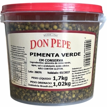 PIMENTA DO REINO VERDE EM CONSERVA DON PEPE 1,020 KG