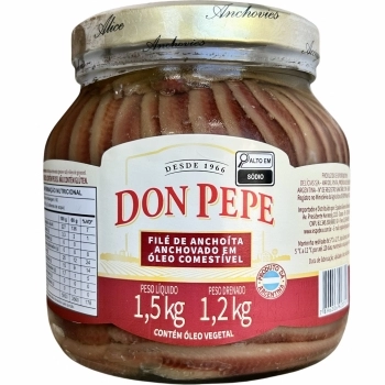 FILES DE ANCHOVAS DON PEPE 1,5KG LIQ / 1,2 KG DRE