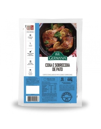 COXA E SOBRECOXA DE PATO CONGELADO VILLA GERMANIA 600G (2UND ±300G)(CX 9,6KG)P.FIXO